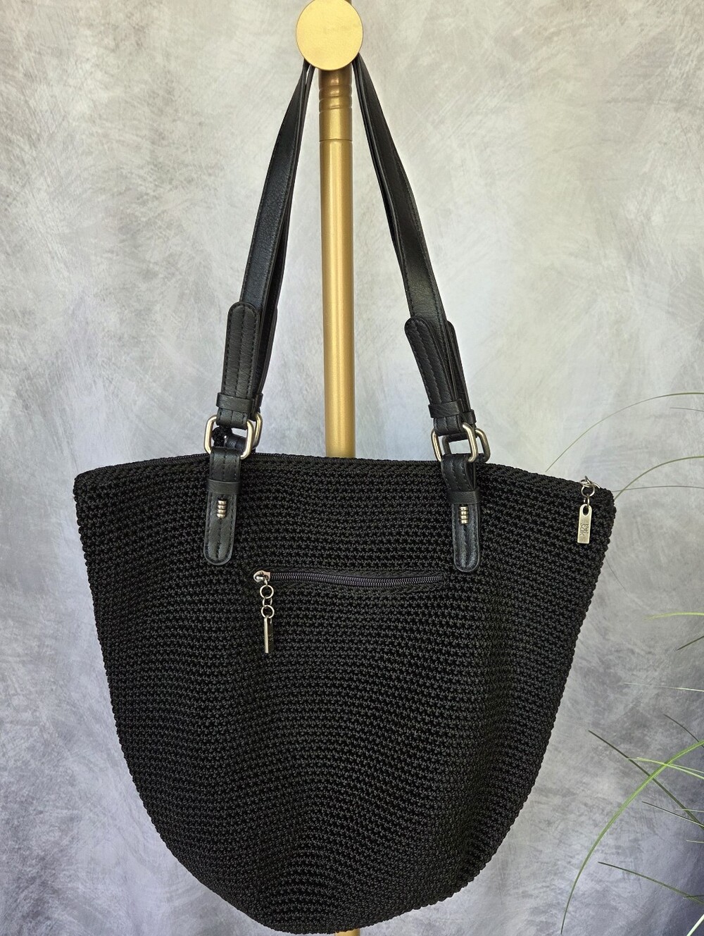 The Sak Sequoia Black Crochet Hobo Tote - Like New